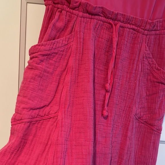 Hot Pink Anthro Dress with Pockets - Picture 3 of 3